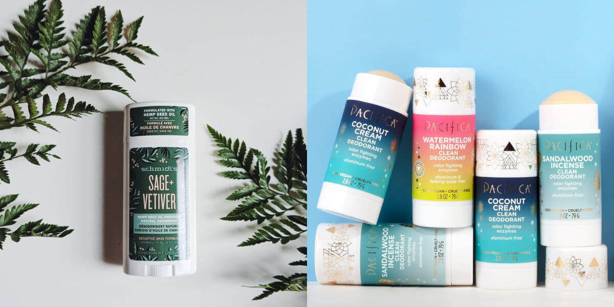vegan deodorants collage