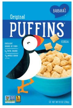 BARBARA’S Original Puffins cereal for the vegan cereals article