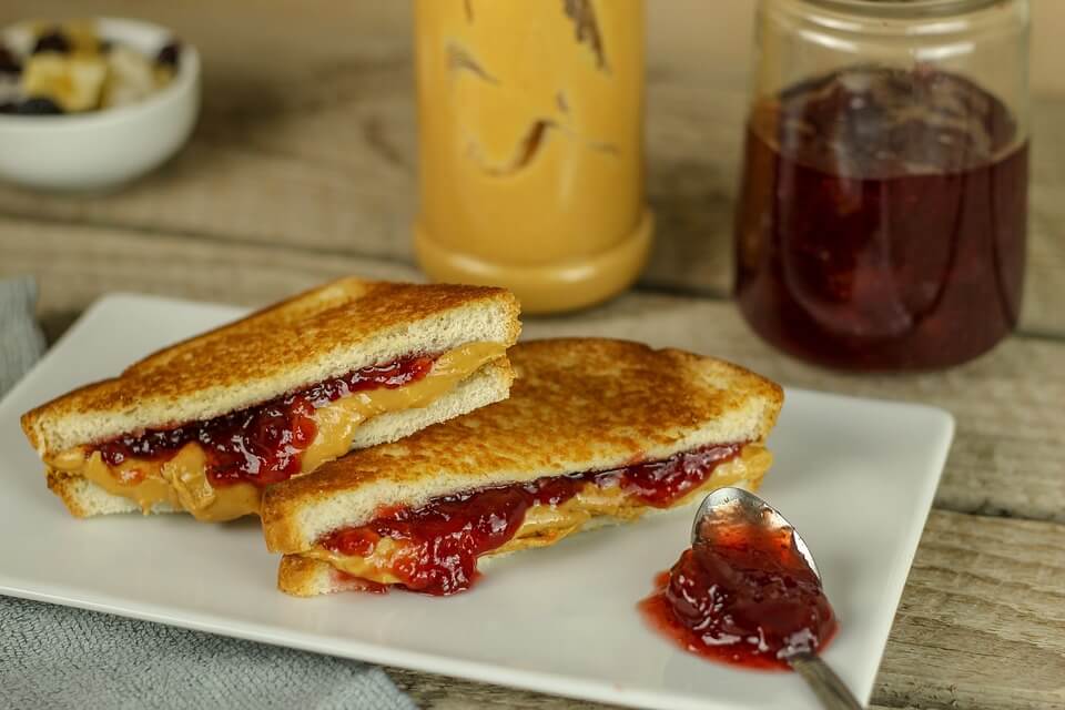 peanut butter and jelly sandwich