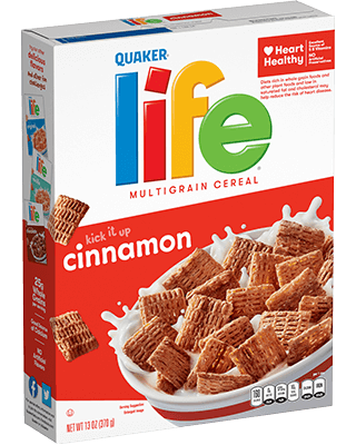Quaker Life cinnamon cereal for the vegan cereals article