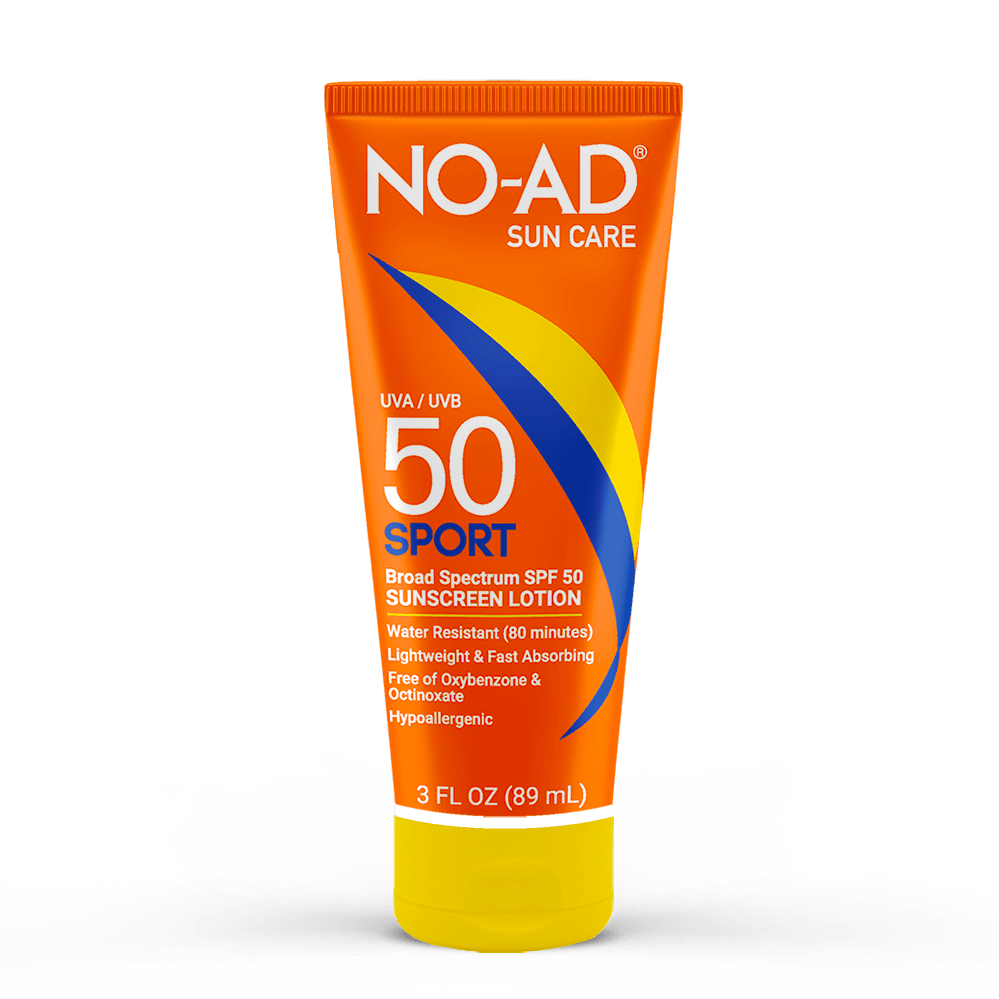 Image from NO-AD website of NO-AD SPF 50 Sport Sunscreen Lotion