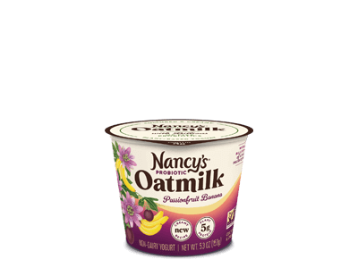 Image from Nancy's Yogurt website of Nancy's Yogurt passionfruit banana yogurt