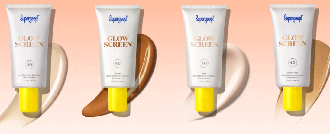 Image from Supergoop! website of Supergoop! sunscreens