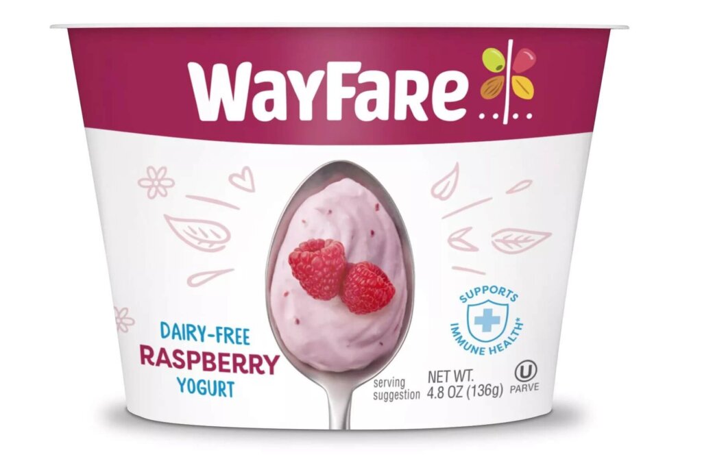 Image from WayFare website of WayFare raspberry yogurt
