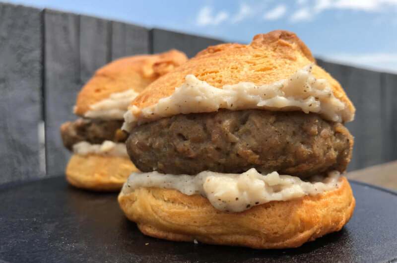 Biscuit and Gravy Breakfast Sandwich