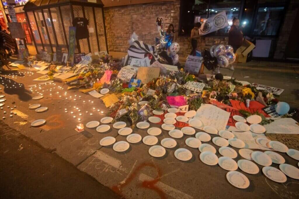 Memorial for George Floyd, Minneapolis.