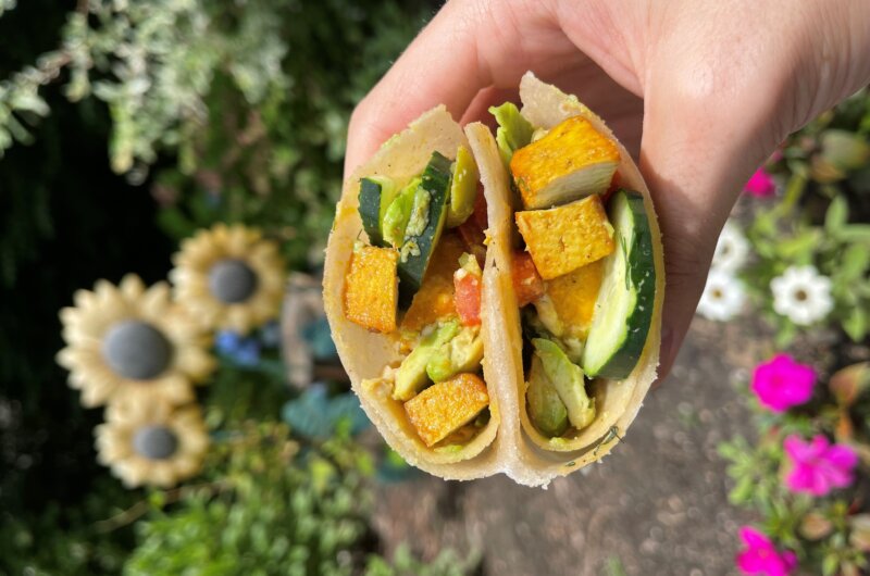 Lemon-Dill Tofu Veggie Wrap