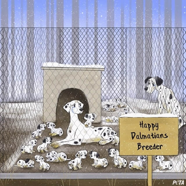 PETA-owned image of Dalmatians Disney artwork