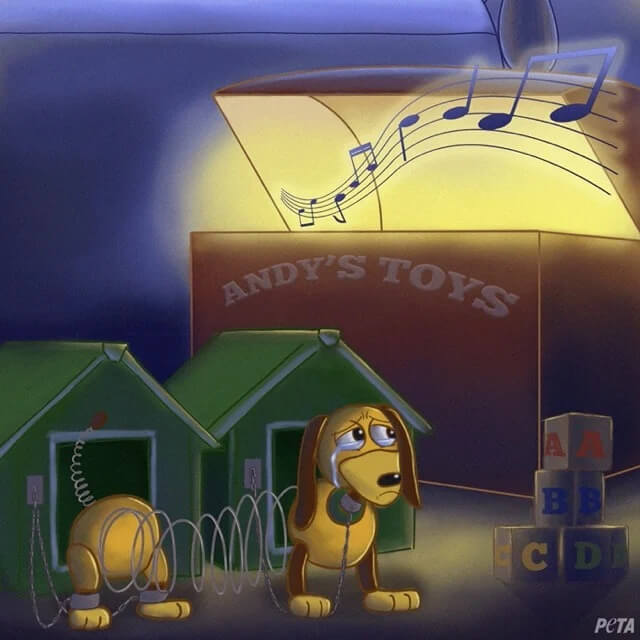 PETA-owned image of Slink Disney artwork