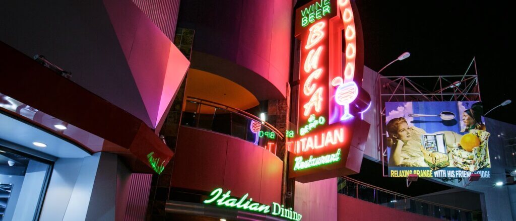 Image from Universal Studios Hollywood website of Buca di Beppo