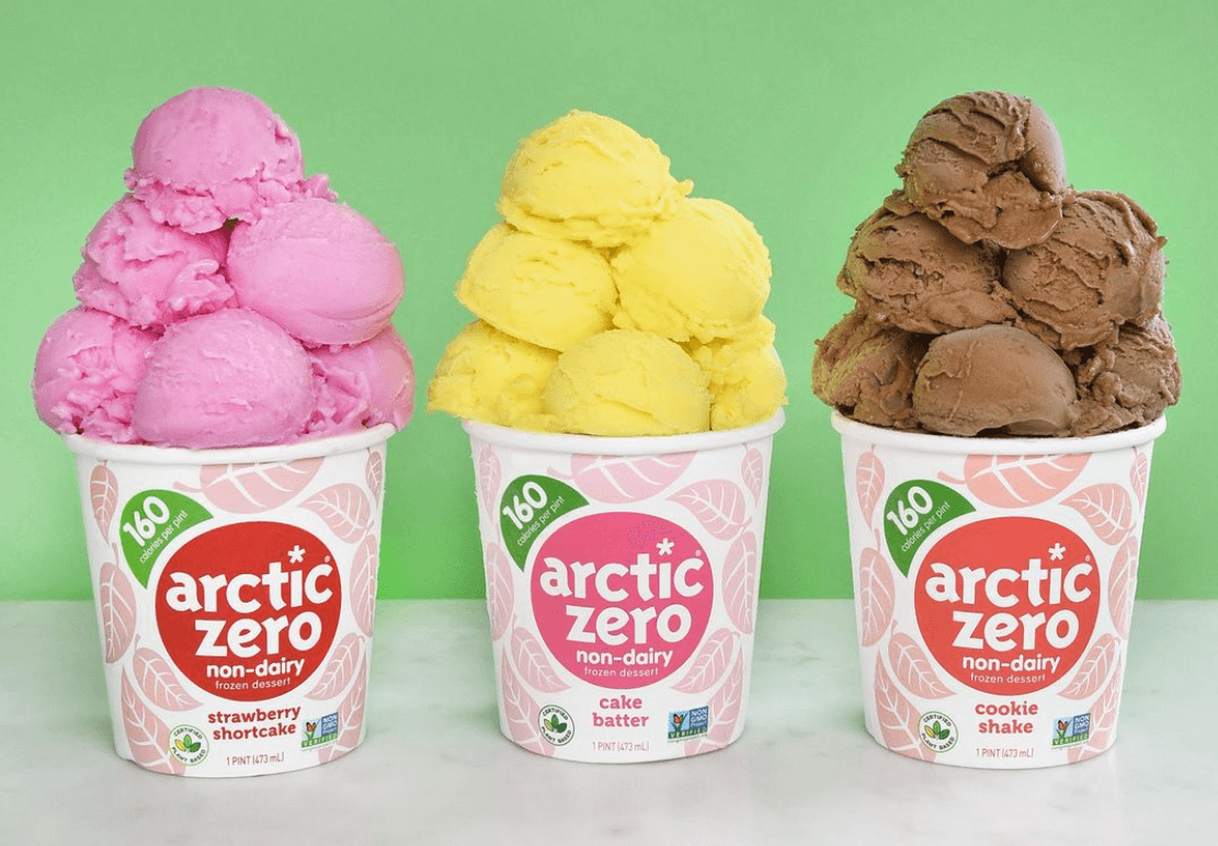 Image from Arctic Zero Instagram of vegan ice cream