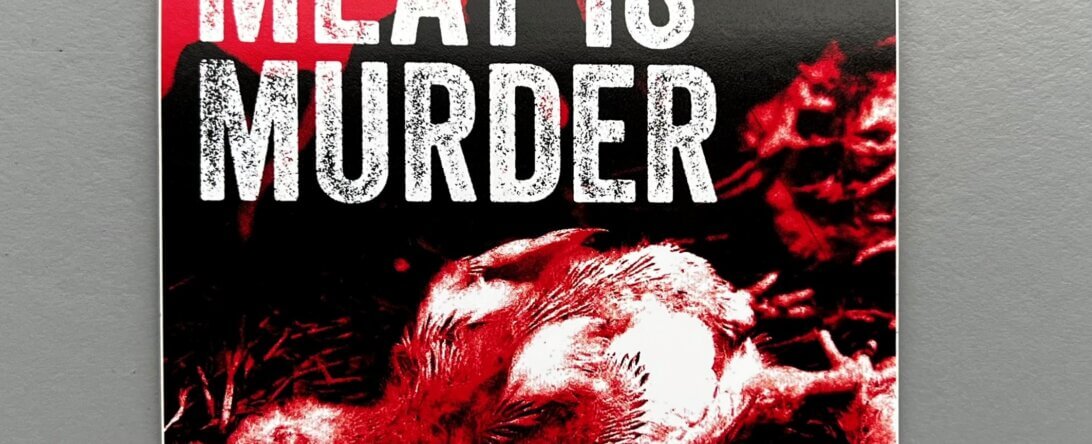 PETA-owned image of "Meat is Murder" sticker for featured image
