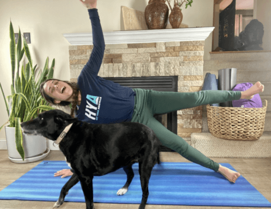 PETA-owned image of Marissa doing yoga from Marissa P