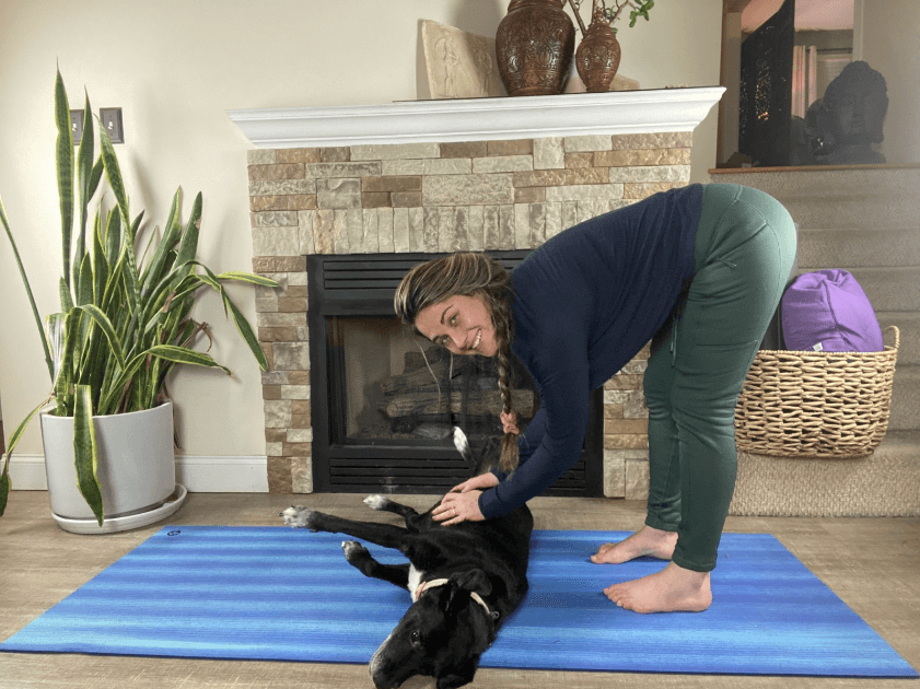 PETA-owned image of Marissa doing yoga from Marissa P