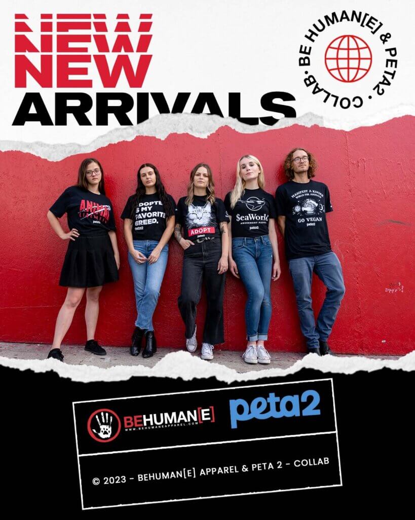 PETA-owned image of Be Humane shirts