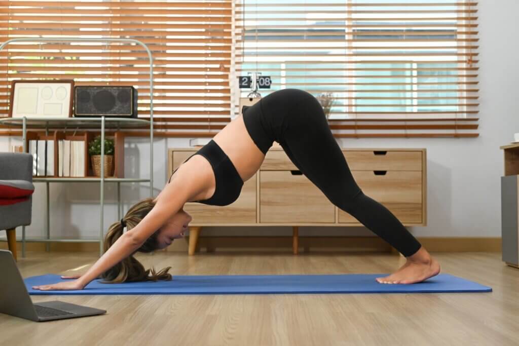 Image of downward dog pose from iStock