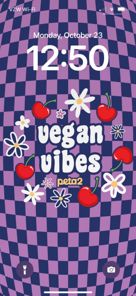 PETA-owned image of phone wallpapers example from Bridget D