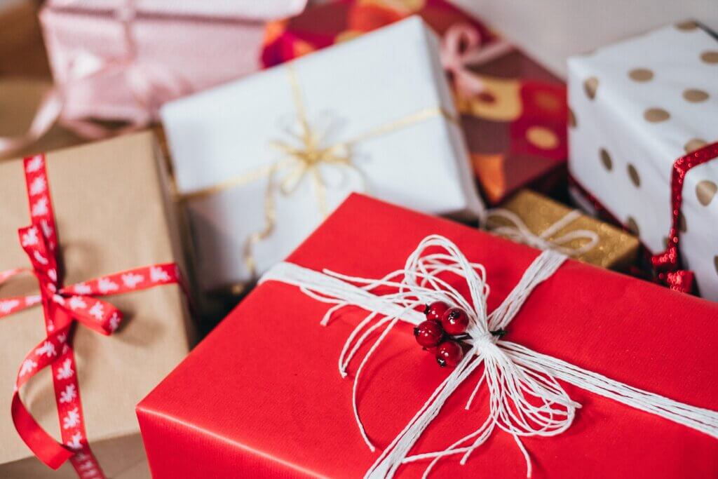 Image from Unsplash of Christmas gifts