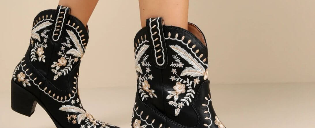 Image from Lulus website for the vegan cowboy boots featured image