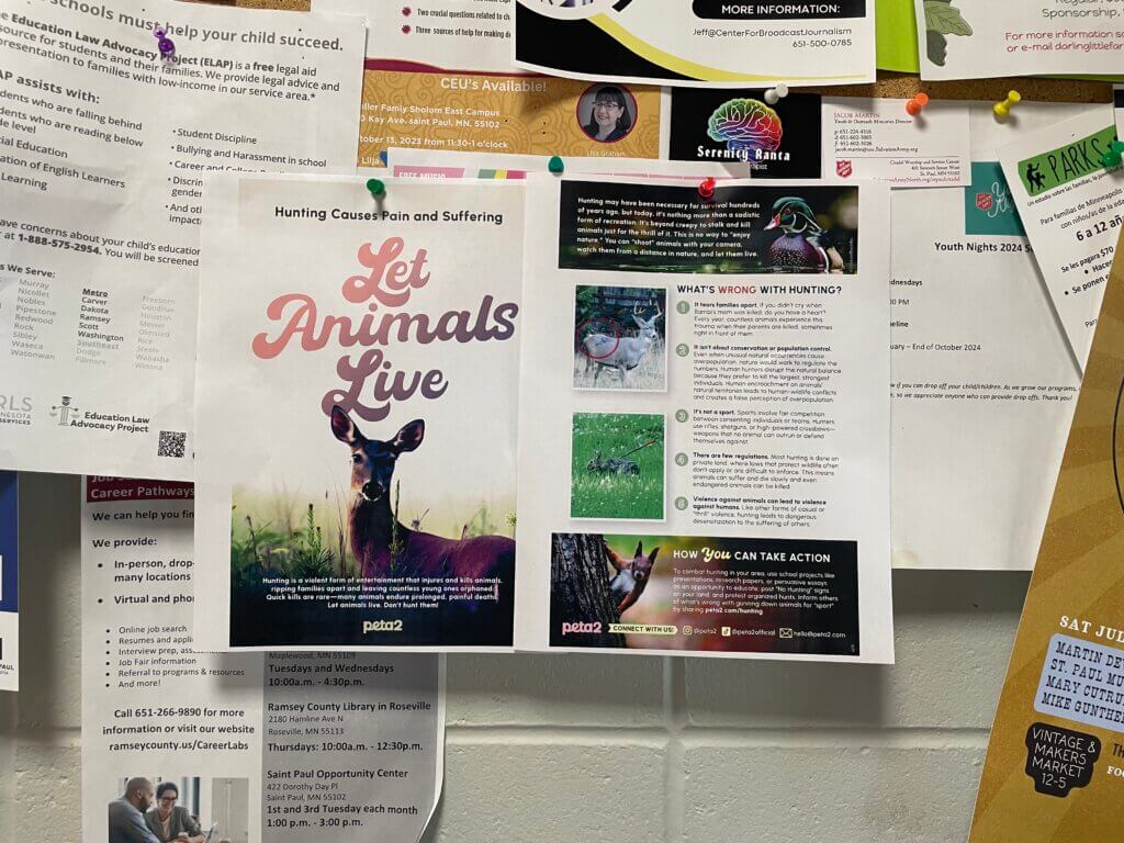PETA-owned image for the hunting leaflets mission from Calvin M