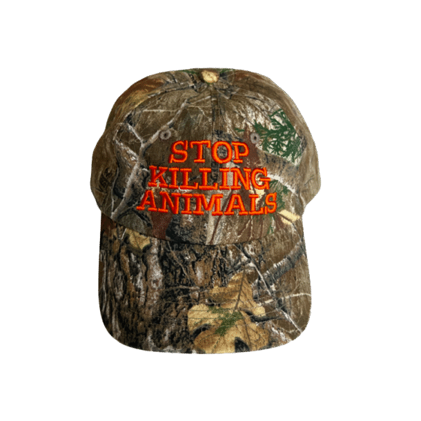 stop killing animals camo hat rewards