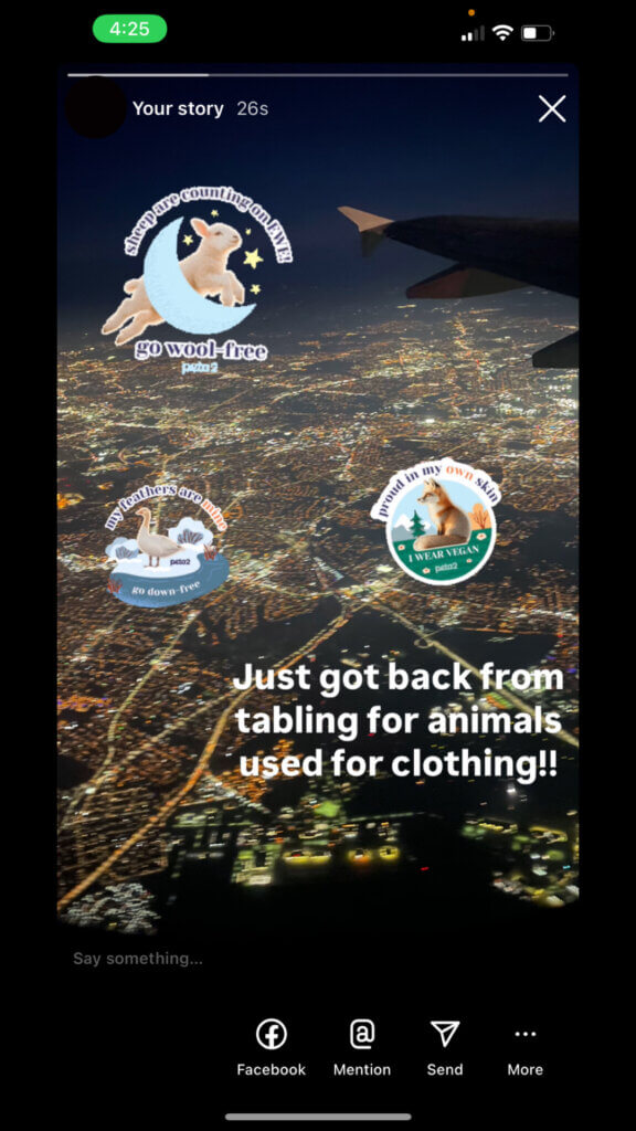 PETA-owned image for the skin GIFs mission