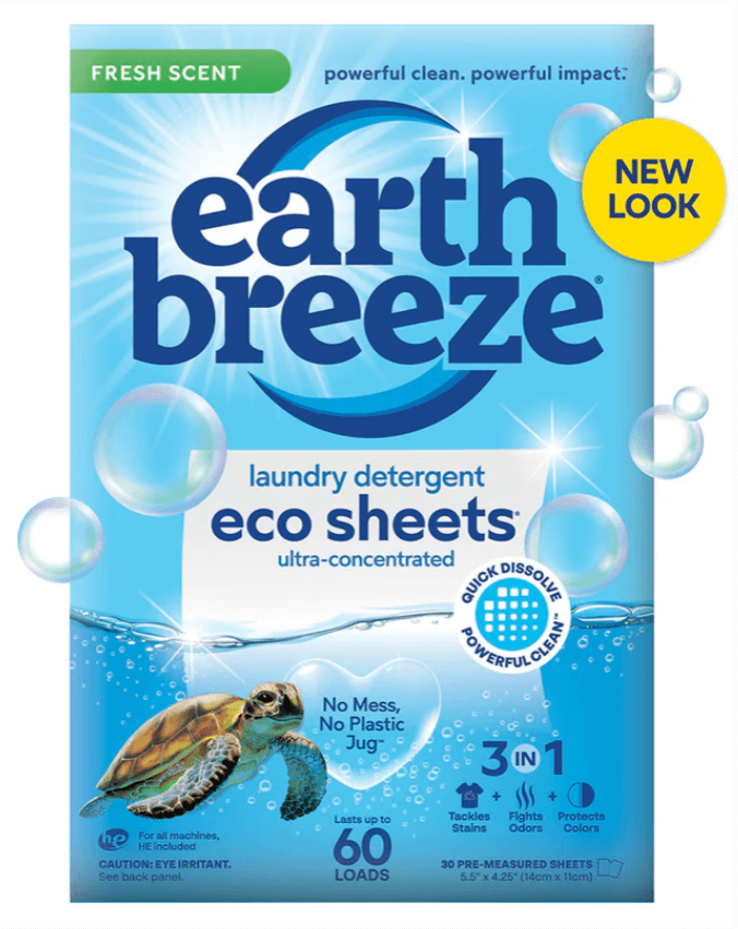 Image from Earth Breeze website for the low-waste cleaning supplies article
