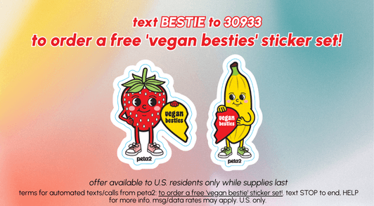 PETA-owned image for the vegan bestie mission
