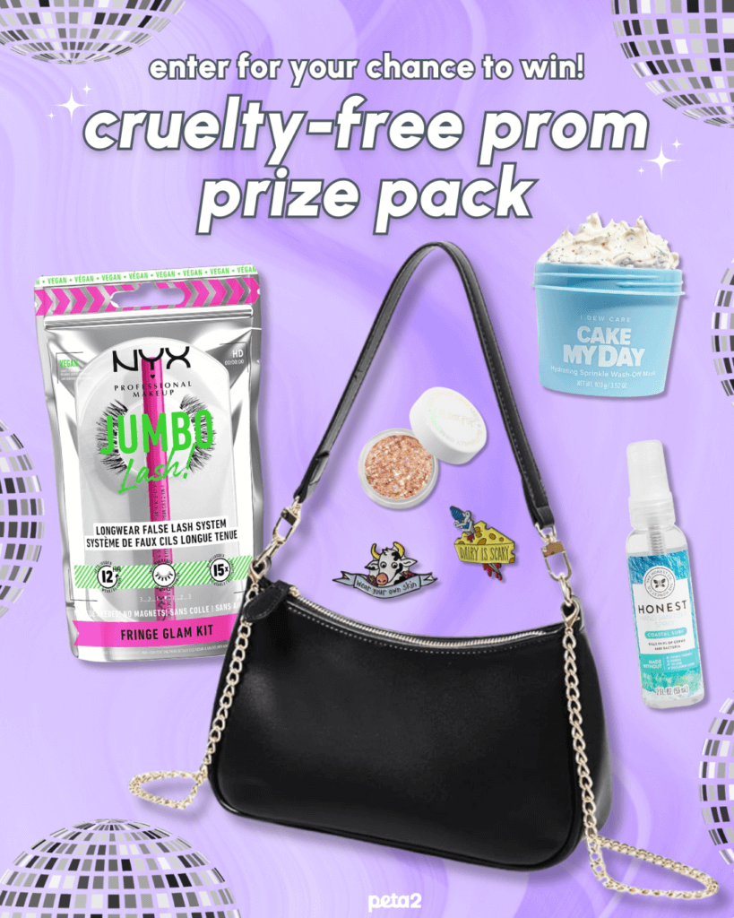 PETA-owned image for the cruelty-free prom prize pack contest