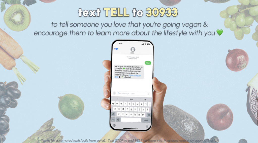 PETA-owned image for the text tell mission