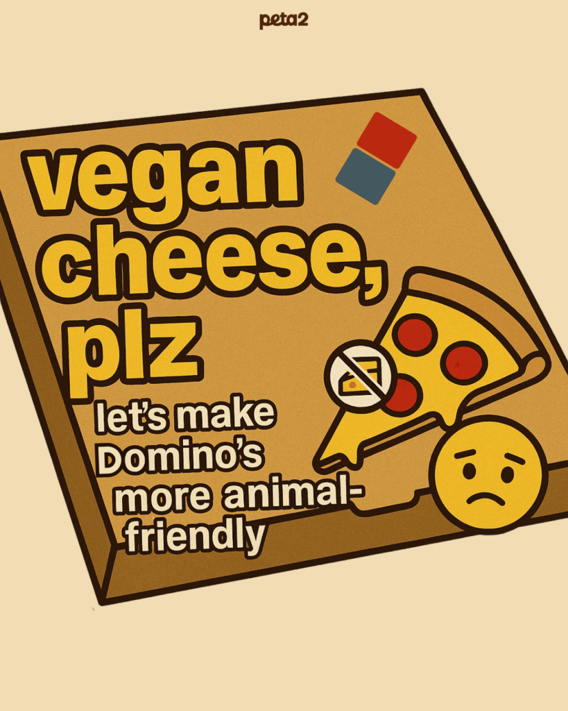 PETA-owned image for the Domino's mission
