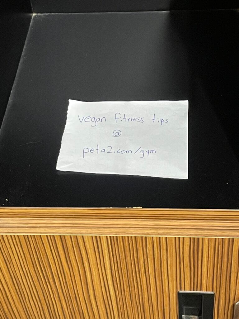 PETA-owned image for the gym note mission
