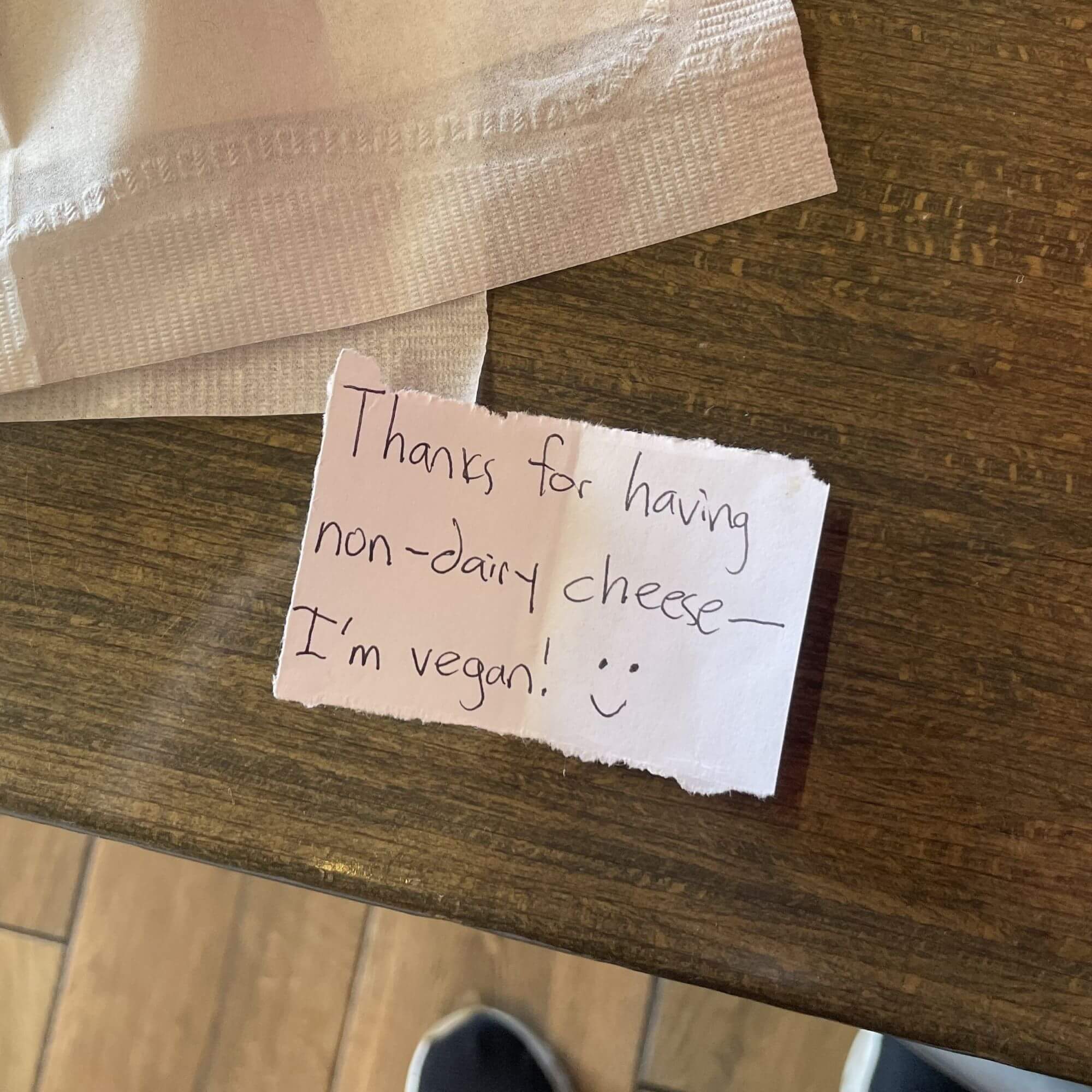 PETA-owned image for the restaurant shoutout mission