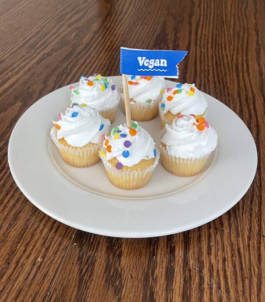 PETA-owned image for the vegan toothpick flags mission