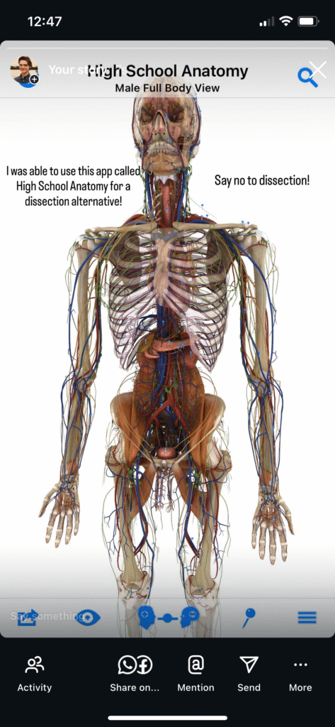 PETA-owned image for the Humane Dissection Project mission