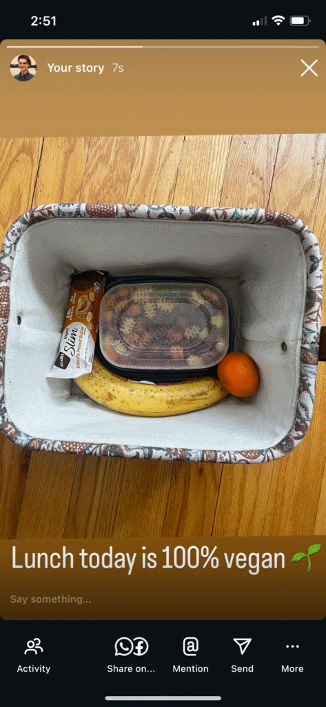 PETA-owned image for the vegan lunch bag mission