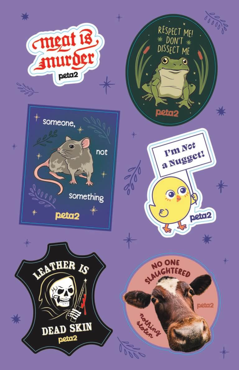 free animal rights stickers! | peta2