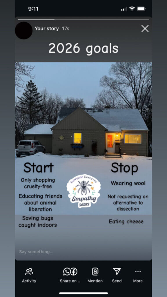 PETA-owned image for the Toxic Habits mission