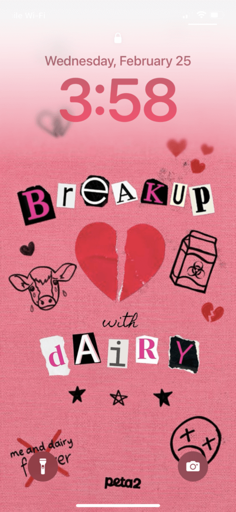 PETA owned image for the breakup wallpaper's mission