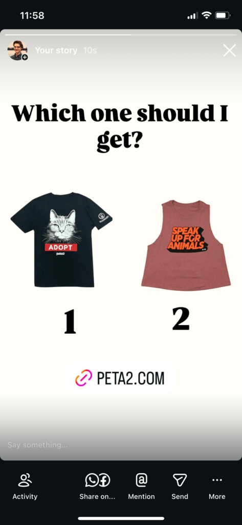 PETA owned image for the Share Rewards mission