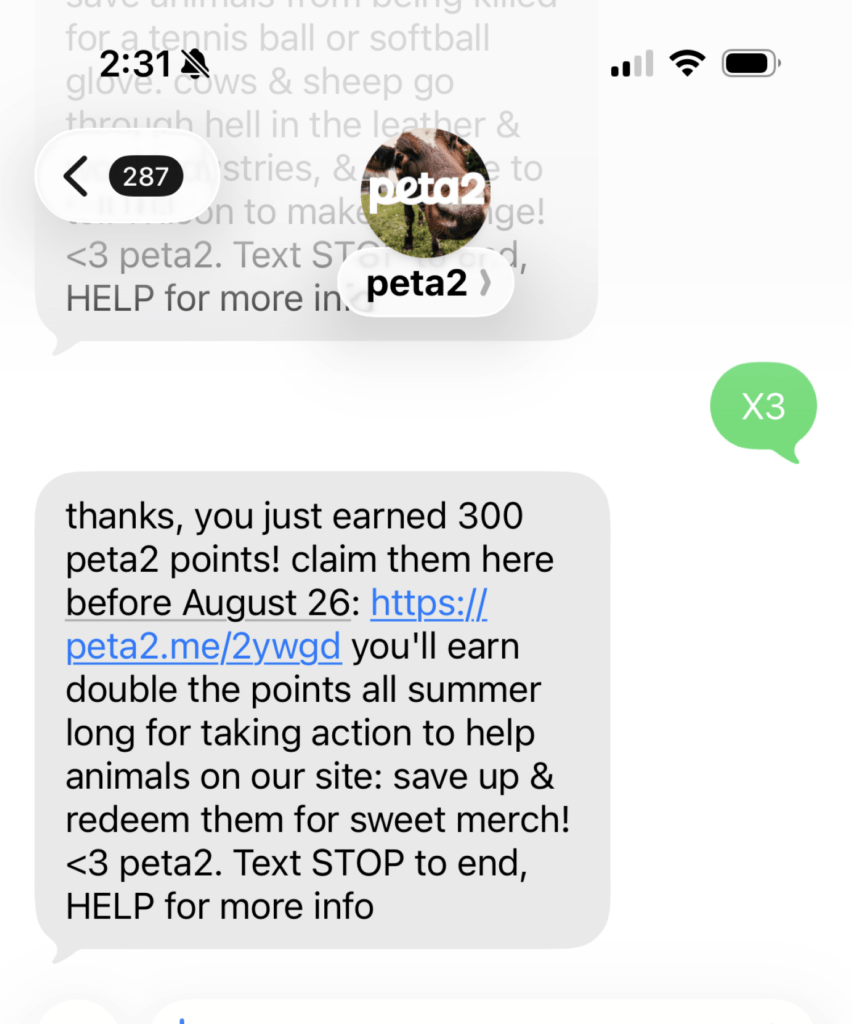 PETA owned image for the reply X 8-19-2026 mission