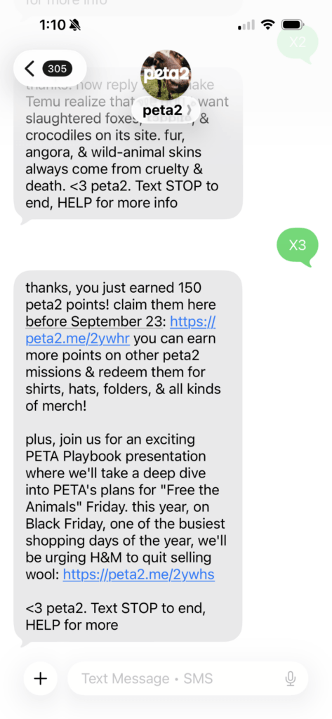 PETA owned image for the reply X 9-16-2026 mission