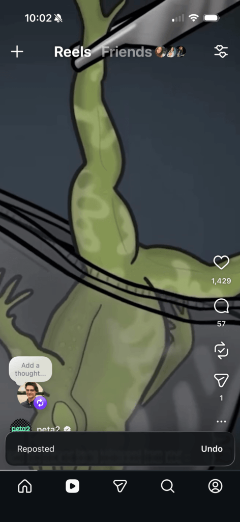 PETA owned image for the dissection in reverse mission