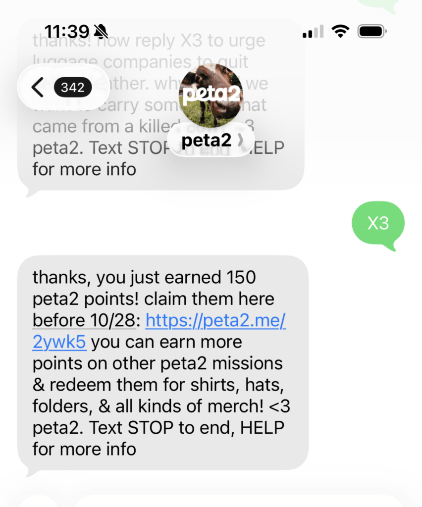 PETA owned image for the reply X 10-21-2026 mission